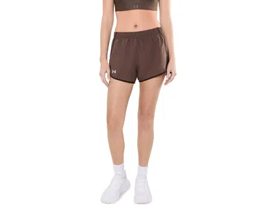 Under Armour Fly By Shorts Women's Shorts Peppercorn/kona Brown/reflective: Sm (us 4-6), Polyester