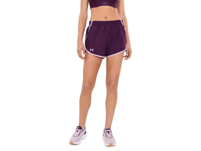 Under Armour Fly By Shorts Women's Shorts Purple Echo/mauve Pink/reflective: Lg (us 12-14)