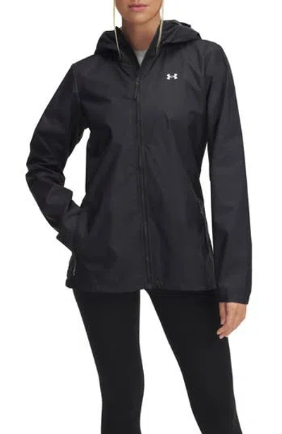 Under Armour Forefront Rain Jacket In Black