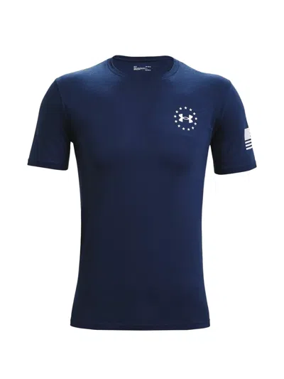 Under Armour Freedom Back Lockup T-shirt In Blue