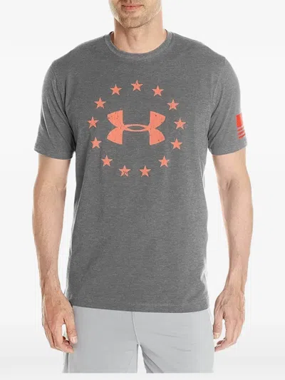 Under Armour Freedom Star-graphic T-shirt In Gray