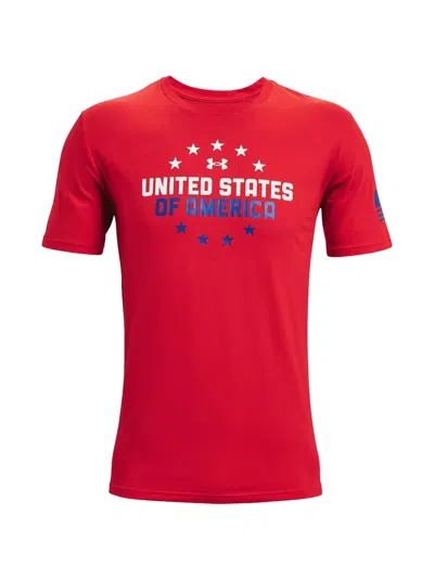 Under Armour Freedom Us Graphic T-shirt In Red