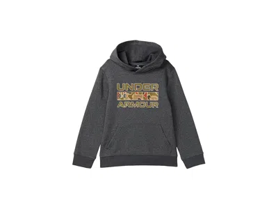 Under Armour Frogskn Logo Hoodie (big Kid) Boy's Workout Pitch Gray : Sm (8 Big Kid), Cotton/fleece/polyester