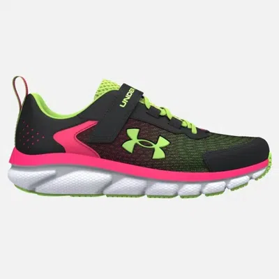 Under Armour Girl's Pre-school Ua Assert 9 Sneaker In Black/pink