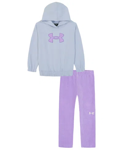 Under Armour Kids' Girls 2t-6x Long-sleeve Top And Leggings, 2-piece Set In Gray