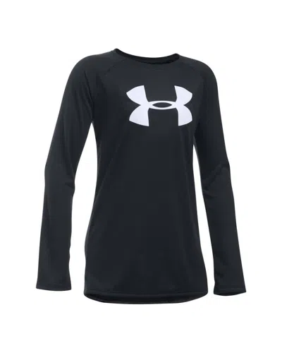 Under Armour Girls' Big Logo Long Sleeve T-shirt In Blue