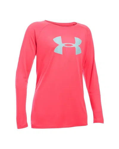 Under Armour Girls' Big Logo Long Sleeve T-shirt In Pink
