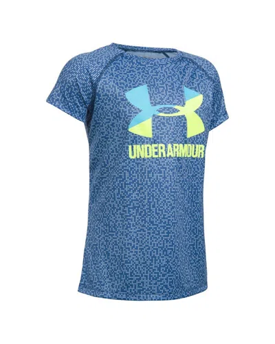 Under Armour Girls' Big Logo Short Sleeve T-shirt In Blue