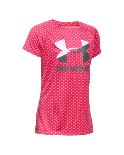 Under Armour Girls' Big Logo Short Sleeve T-shirt In Red