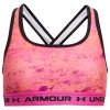 Under Armour Girls   Crossback Mid Printed In Bubble Peach/black