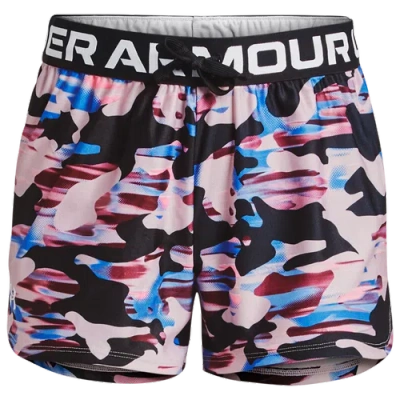 Under Armour Kids' Girls   Play Up Shorts In Black/white
