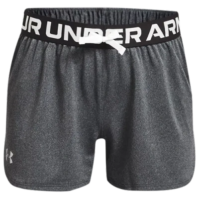 Under Armour Kids' Girls   Play Up Shorts In Grey/silver