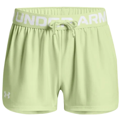 Under Armour Kids' Girls   Play Up Shorts In Phosphor Green/white