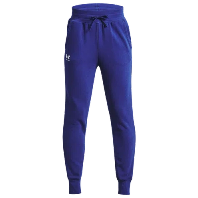 Under Armour Kids' Girls   Rival Fleece Joggers In Bauhaus Blue/white