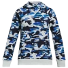 Under Armour Girls   Rival Fleece Printed Hoodie In Midnight Navy/opal Green/versa Blue