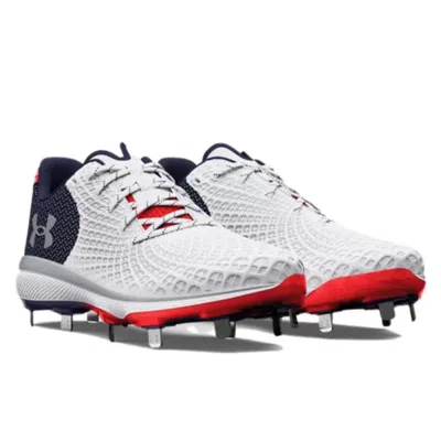 Under Armour Glyde 2 Mt Le 3026602-100 Women's White Softball Cleats Nin1480 In Brown