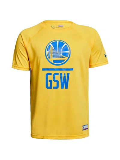 Under Armour Golden State Warriors Lock Up T-shirt In Yellow