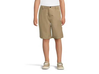 Under Armour Golf Medal Play Shorts (little Kid/big Kid) Boy's Clothing Canvas : 7 Little Kid, Polyester In Brown