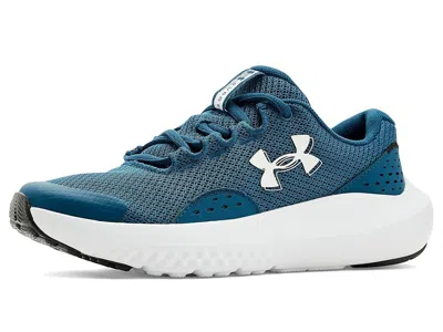 Under Armour Grade School Surge 4 (big Kid) Boy's Shoes Wham Blue/white/white : 4.5 Big Kid M, Synthetic