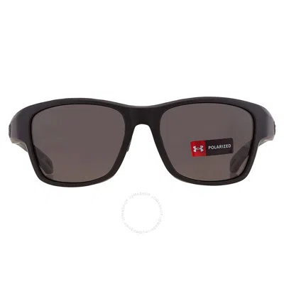 Under Armour Grey Rectangular Men's Sunglasses Ua 0009/f/s 36c 57 In Black