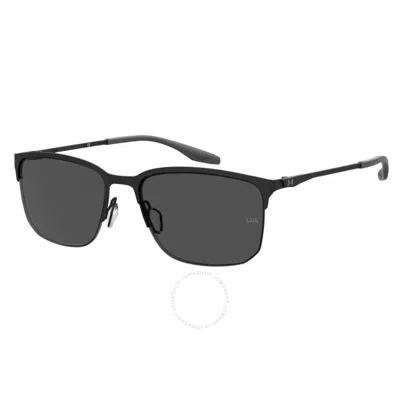 Under Armour Grey Rectangular Men's Sunglasses Ua Streak/g 0003/ir 57 In Black