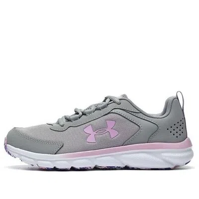 Under Armour (gs)  Assert 9 Ac Running Shoes 'grey Pink' In Gray