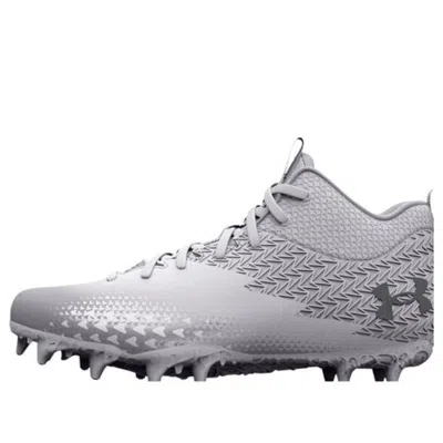 Under Armour (gs)  Spotlight Select 3 Mc 'white Metallic Silver' In Gray