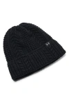 Under Armour Halftime Cable Knit Beanie In Black