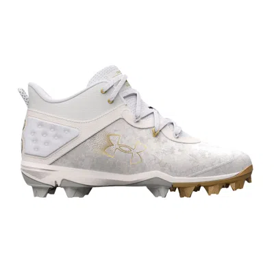 Pre-owned Under Armour Harper 8 Mid Rm 'white Metallic Gold'