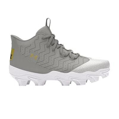 Pre-owned Under Armour Harper 9 Rm Jr 'baseball Grey Metallic Gold' | Kid's Size 13