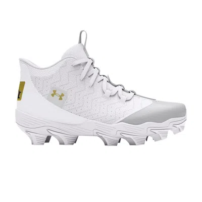 Pre-owned Under Armour Harper 9 Rm Jr 'white Metallic Gold' | Kid's Size 13