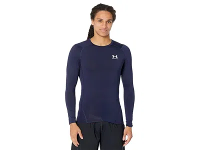 Under Armour Mens  Heatgear Og Compression Long Sleeve In Midnight Navy/white