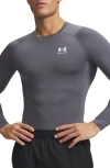 Under Armour Mens  Heatgear Armour Comp L/s T-shirt In White/castlerock