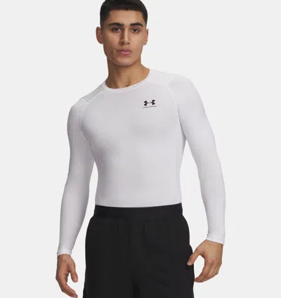 Under Armour Heatgear Compression Shirt Mens White Stretch Performance Frog651