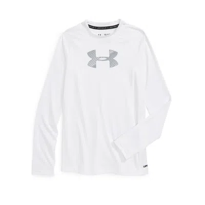 Under Armour Kids'  Heatgear® Long Sleeve T-shirt In White