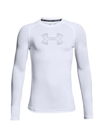 Under Armour Kids' Heatgear Long-sleeve T-shirt In White