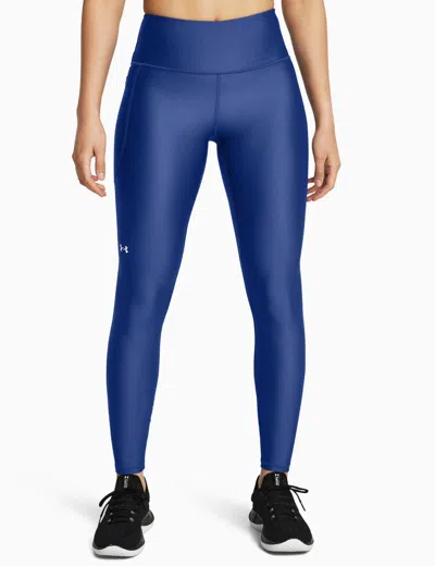 Under Armour Heatgear No-slip Waistband Full-length Leggings In Blue