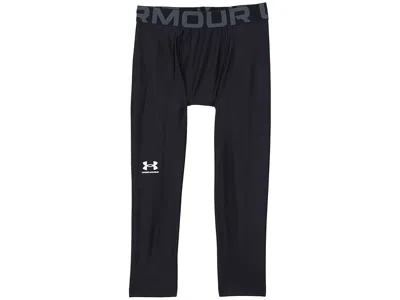 Under Armour Heatgear(r) Armour 3/4 Leggings (big Kids) Boy's Casual Pants Black/pitch Gray : Xs (7 Big Kid), Pol