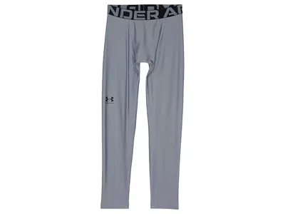 Under Armour Heatgear(r) Armour Leggings (big Kids) Boy's Casual Pants Steel/black : Xs (7 Big Kid), Polyester/el In Blue