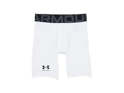Under Armour Heatgear(r) Armour Shorts (big Kids) Boy's Shorts White/black : Xs (7 Big Kid), Polyester/mesh/elast