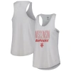 UNDER ARMOUR UNDER ARMOUR HEATHER GRAY WISCONSIN BADGERS BREEZY RACERBACK TRI-BLEND TANK TOP