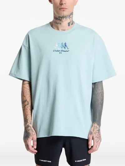 Under Armour Heavyweight Fitness Expo Graphic-print T-shirt In Blue