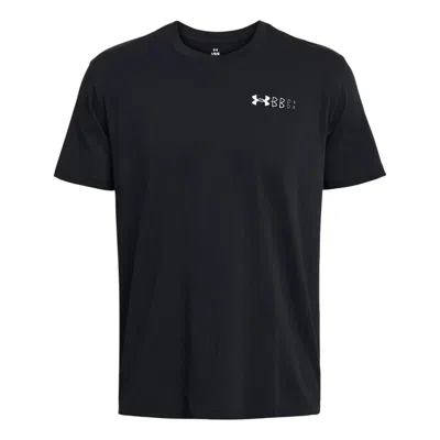 Under Armour Heavyweight Left Chest Logo Repeat T-shirt 'black White'