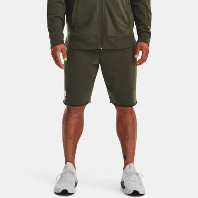 Under Armour Mens  Rival Fleece Shorts In Marine Od Green/onyx White