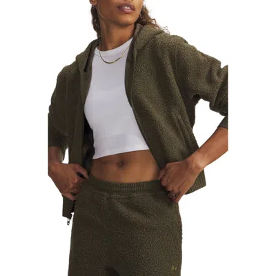 Under Armour High Pile Fleece Jacket In Brown