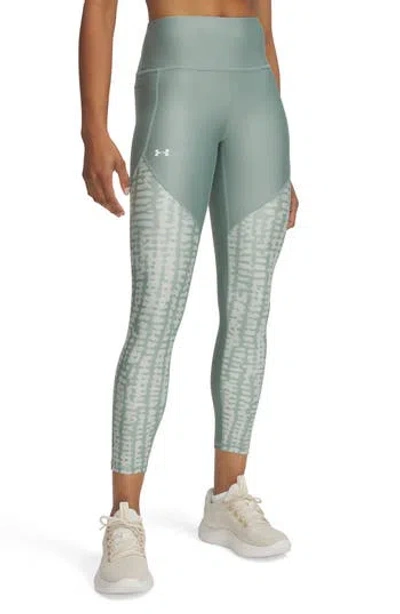Under Armour High Waist Print Panel Performance Ankle Leggings In Animal Print