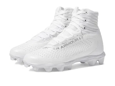 Under Armour Highlight Fran Rm 2.0 (toddler/little Kid/big Kid) Boy's Shoes White/metallic Silver/metallic Silver In Multi