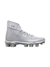 Under Armour Highlight Franchise "white/metallic Silver" Cleats In Gray