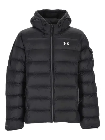 Under Armour Hooded Logo-detail Jacket In Black