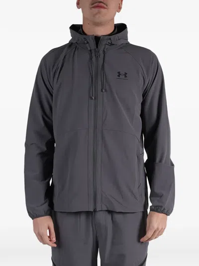 Under Armour Hooded Zip Jacket In Blue